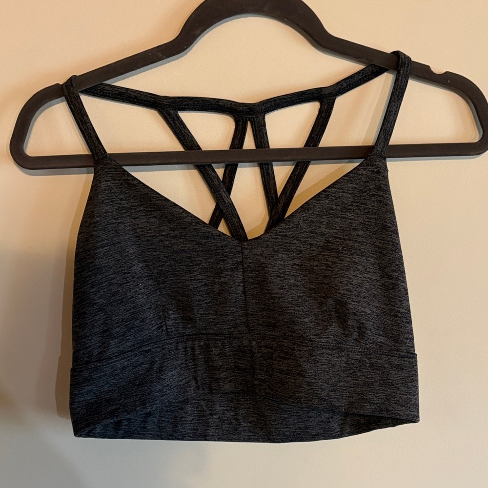 JoyLab Charcoal Strappy Sports Bra